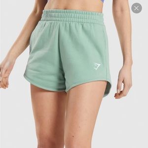 Green gym shark loose shorts